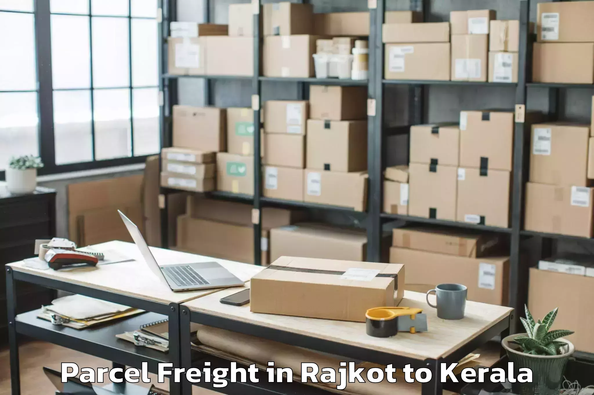 Professional Rajkot to Naduvannur Parcel Freight